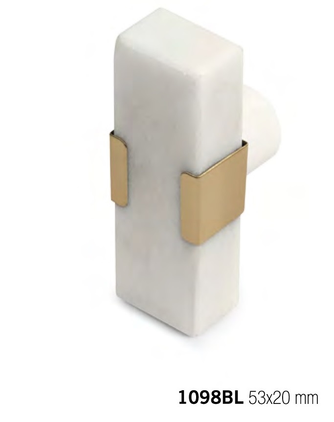 Fehér márvány fogantyú Mármol Marble 1098BL 53x20mm