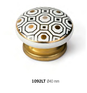 CyPo 1092LT d=40mm porcelán gombfogantyú